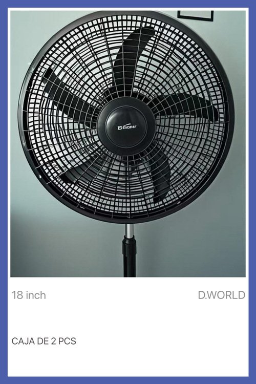 VENTILADOR D.WORLD DE 18 PULGADAS-Zapato