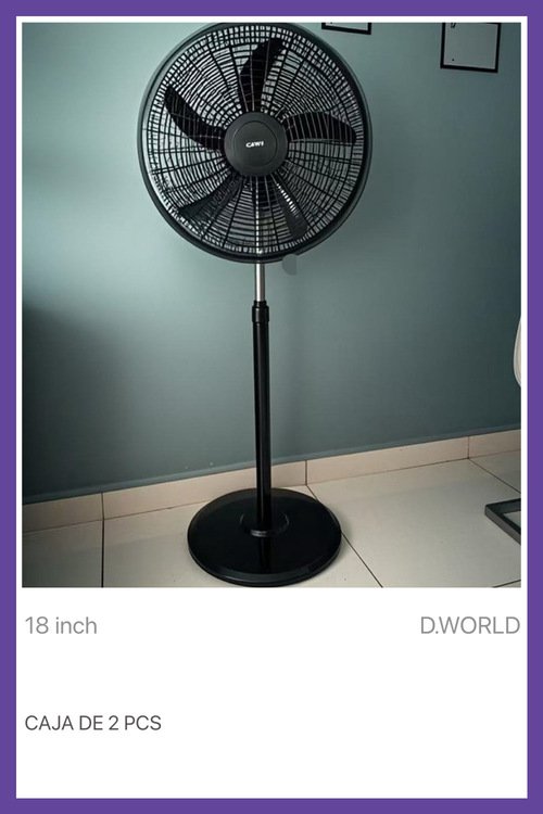 VENTILADOR D.WORLD DE 18 PULGADAS-Zapato